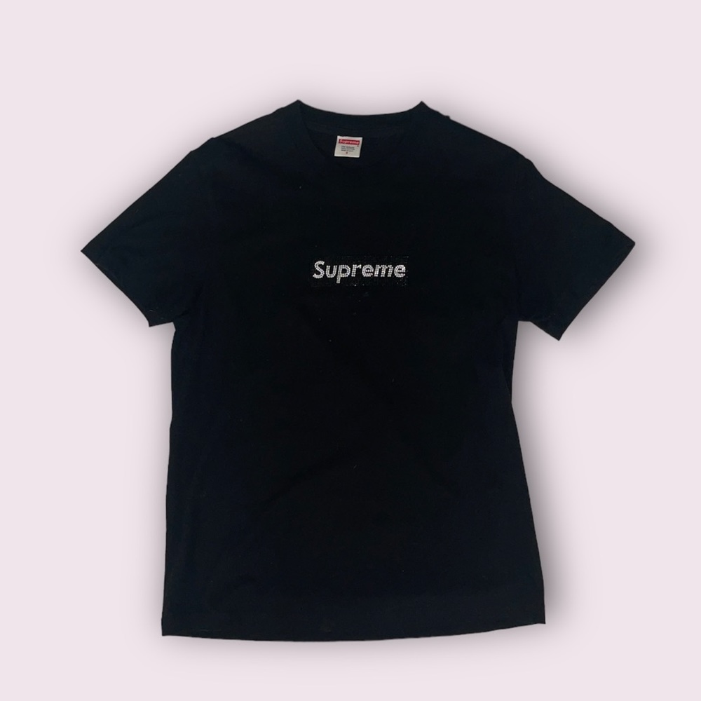 Supreme Swarovski Box Logo Tee